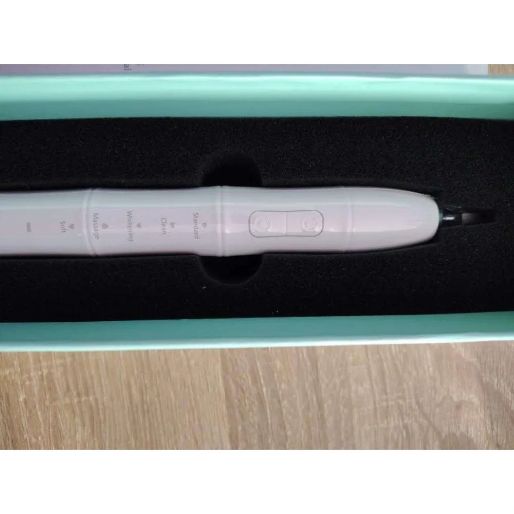 Sonic Electric Toothbrush White Multiple Modes Charging Base‎ USB Cable